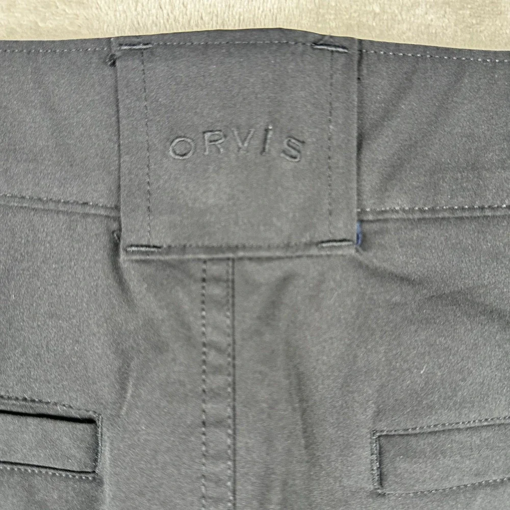 Orvis Mens Tech Cargo Shorts Black Size 42 Hiking Fishing Tech Cargo Lightweight - Picture 7 of 16